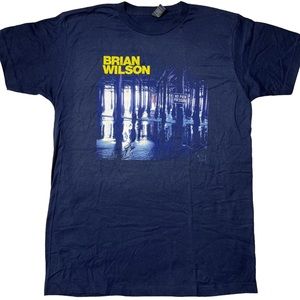 NWOT Brian Wilson No Pier Pressure Album Cover Graphic T-Shirt Navy Unisex Sz M